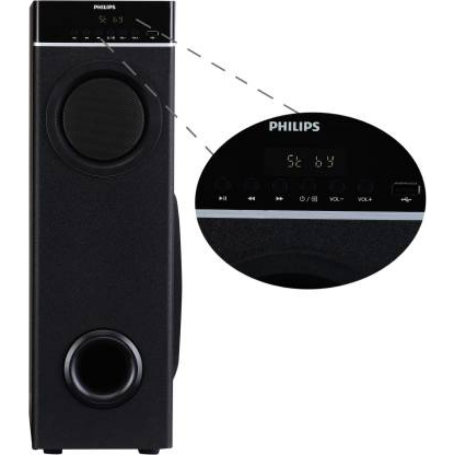 philips spa9060b 2.0 tower speaker